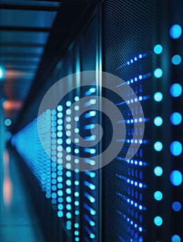 Data Center Servers Row