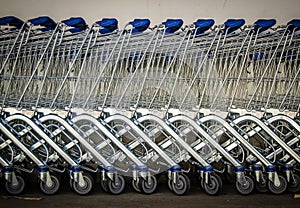 Row Of Shopping Trolleys