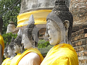 Row of Sitting Buddha Statue