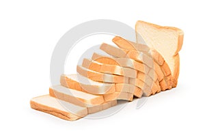 Row of Sliced white bread