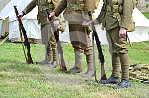 Row of soldiers standing