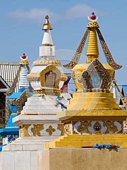Row of stupa in Gandan monastery