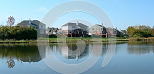 Row of subdivision houses