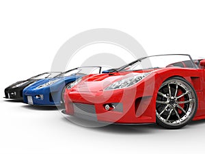 Row of super sportscars photo