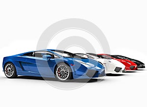 Row Of Supercars Side View photo