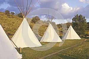 Row of teepees in Aspen, CO