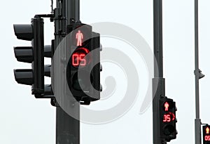 Row of three Traffic Lights