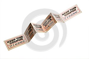 A Row of Tickets/Coupons