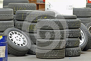 Row of tire