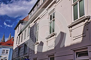 row of tonwhouses in Wiener Neustadt, Austria, Europe