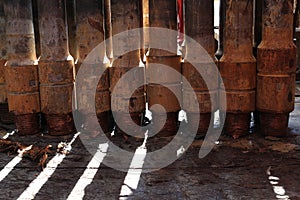 Row of Tool Joint at Pin End of Drillpipe