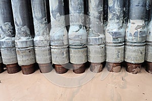 Row of Tool Joint at Pin End of Drillpipe