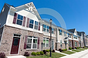 Row of town homes photo