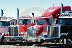 Row of trucks