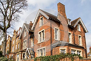 Row of Typical English Houses in Hampstead London