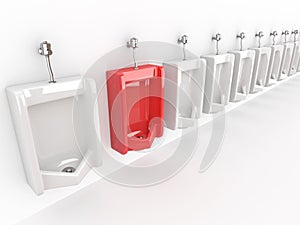 Row of urinals