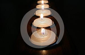 Row of Votive Candles photo