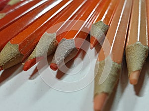 Row Of Warm Tone Colored Pencils 3