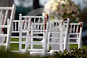 Row of wedding chairs