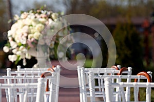 Row of wedding chairs