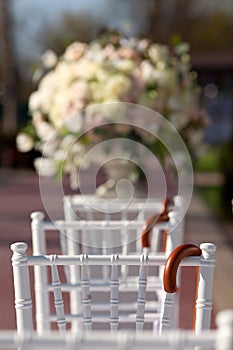 Row of wedding chairs