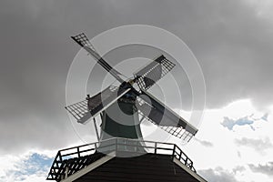 Row of windmills of the Zaanse Schans, Holland, the Netherlands