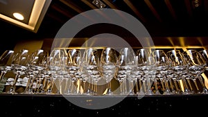 Row of wine glasses