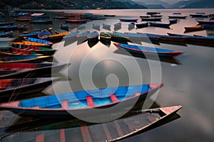 Rowboat on a lake