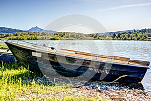 Rowboat at a lake