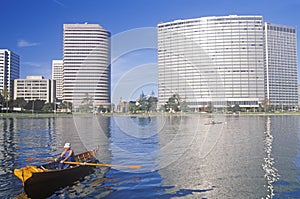 Rowboat on Lake Merritt, Oakland, California