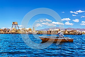 Rowboat on Lake Titicaca