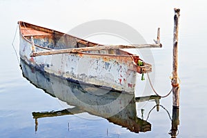 Rowboat and reflection