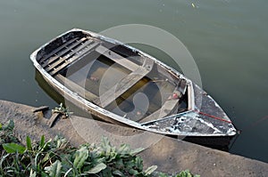 Rowboat sinking