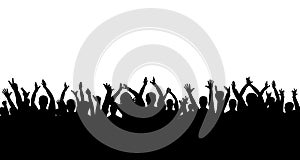 ÃÂ¡rowd of people applauding silhouette.