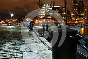 Rowe's Wharf at Night photo