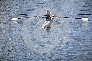 Rower in a boat