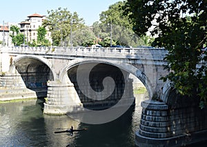 Rower on River Tiber, Rome