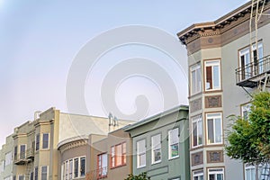 Rowhouses and apartments in San Francisco, California