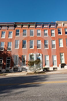 Rowhouses in Baltimore Maryland