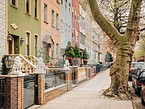 Rowhouses in Greenpoint, Brooklyn, New York City photo
