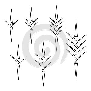 Rowing boat icon set isolated. olympic classes
