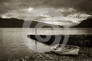 Rowing boat at Loch Duich