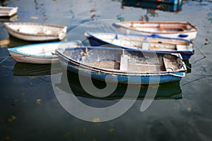 Rowing boat sea