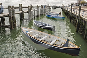 Rowing boats in the harbour of West Terschelling