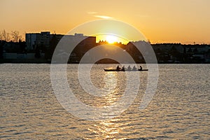 Rowing in the dusk