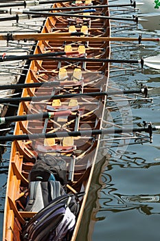 Rowing eight from above