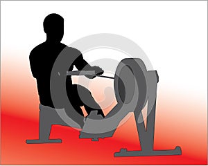 Rowing Machine Vector