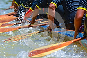 Rowing team race