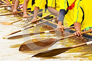 Rowing team race