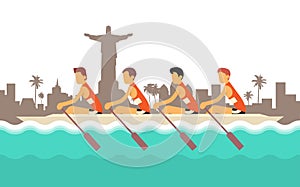 Rowing Team Sport Competition